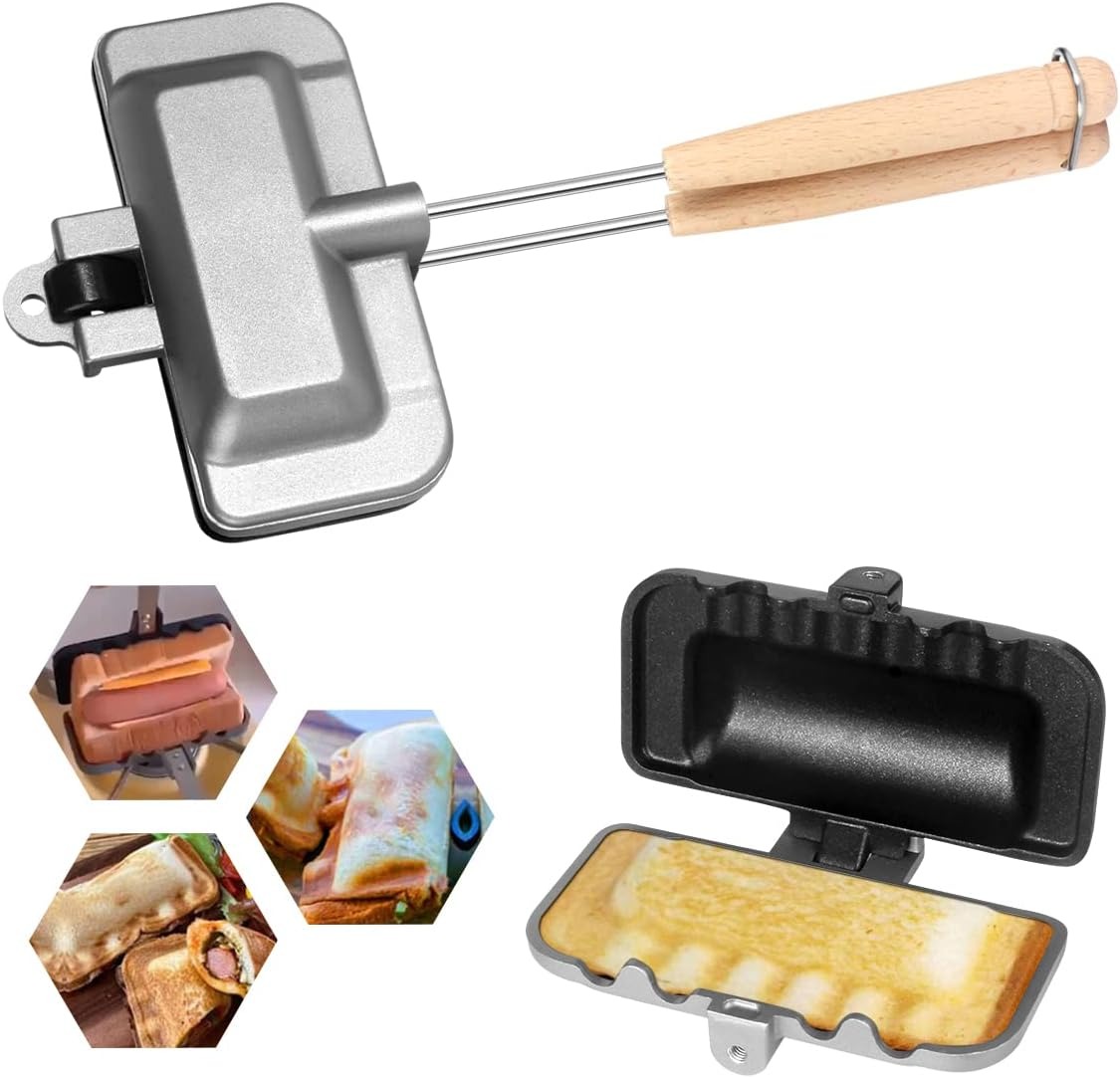Breakfast Sandwich Press - Machine à sandwichs 4-en-1, presse à
