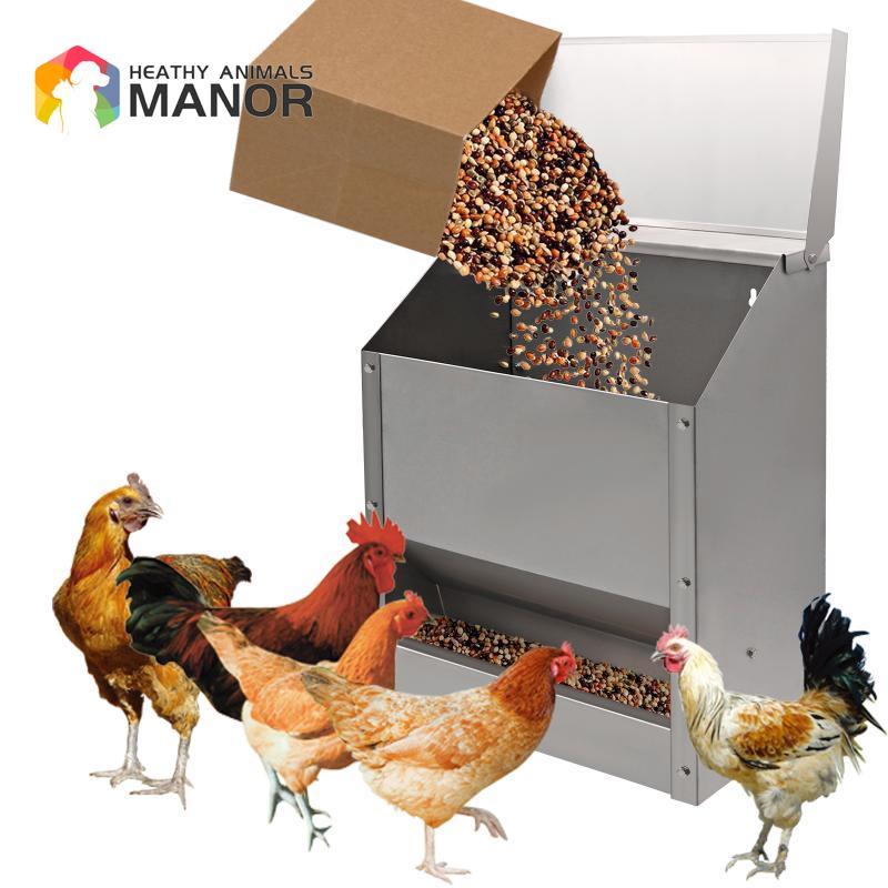 Meal Prep Bowl - Mangeoire pour poulet en acier inoxydable