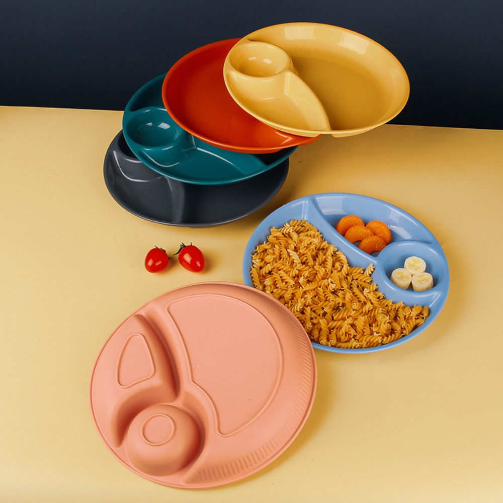 Meal Preparation - Assiette alimentaire ronde domestique, 2 pièces,