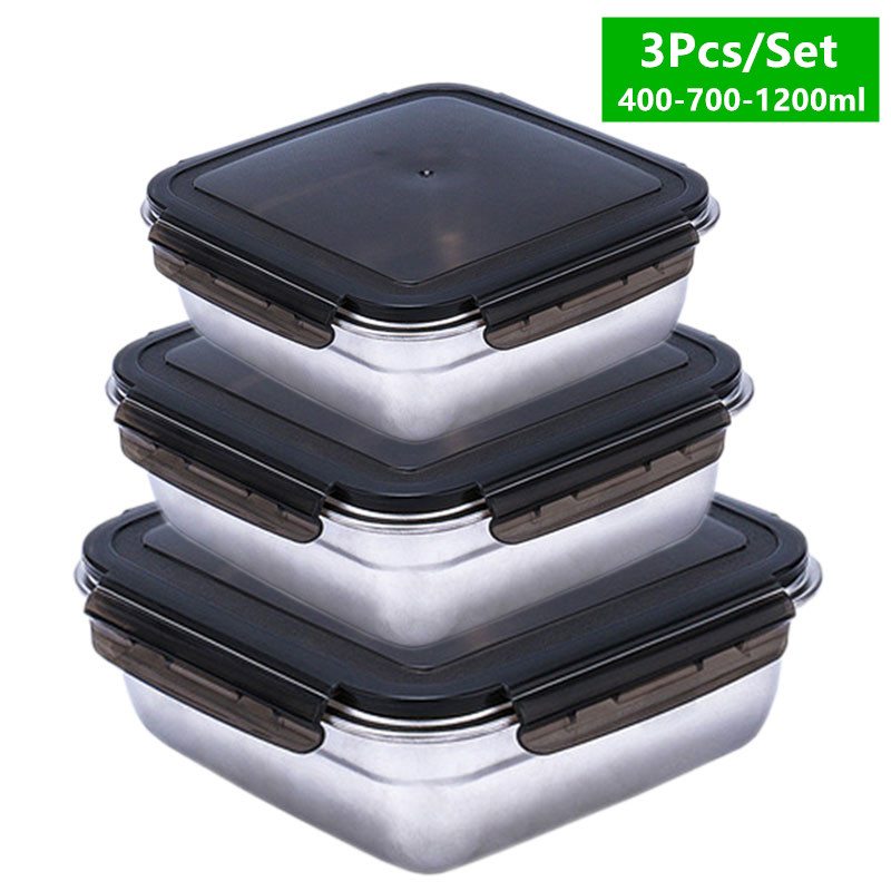 Meal Prep Tupperware - 1200/750/400ML boîte à déjeuner ensembles de
