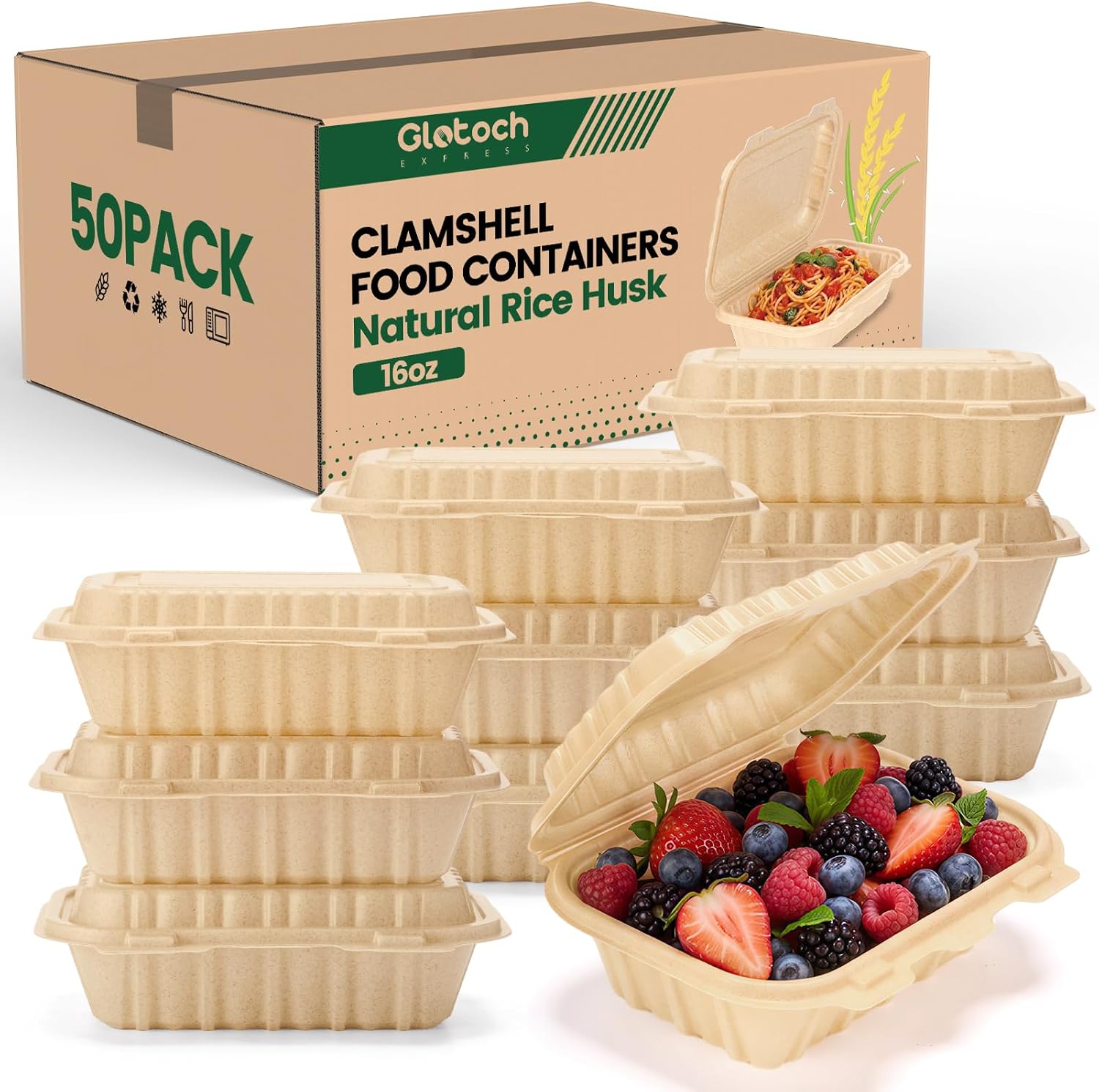 Meal Preparation - Lot de 50 contenants à emporter
