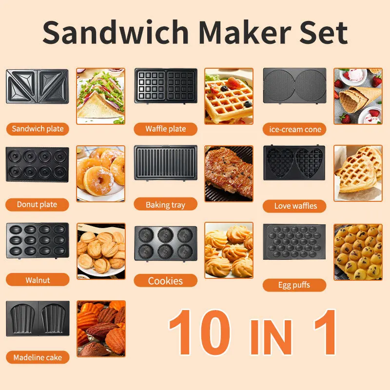 Breakfast Sandwich Press - Appareils électroménagers 220/110V, machine à sandwich