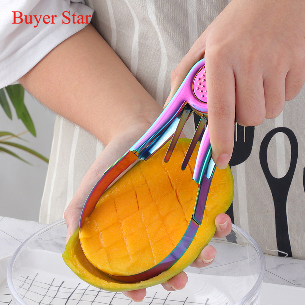 Mango Splitter Tool - Mathiateur de mangue en acier inoxydable,