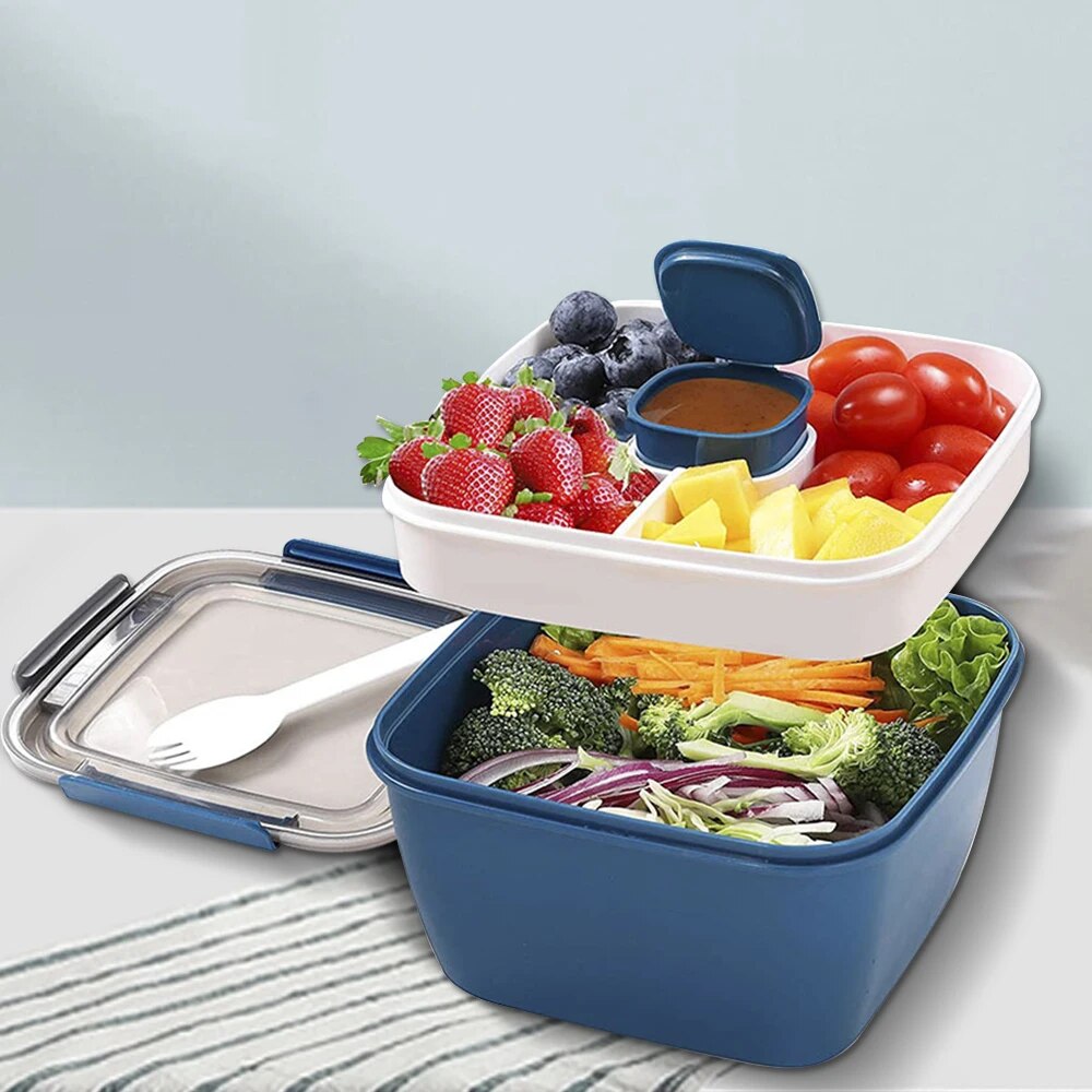 Meal Prep Tupperware - Boîte à déjeuner Portable 1100ml/1500ml, conteneur