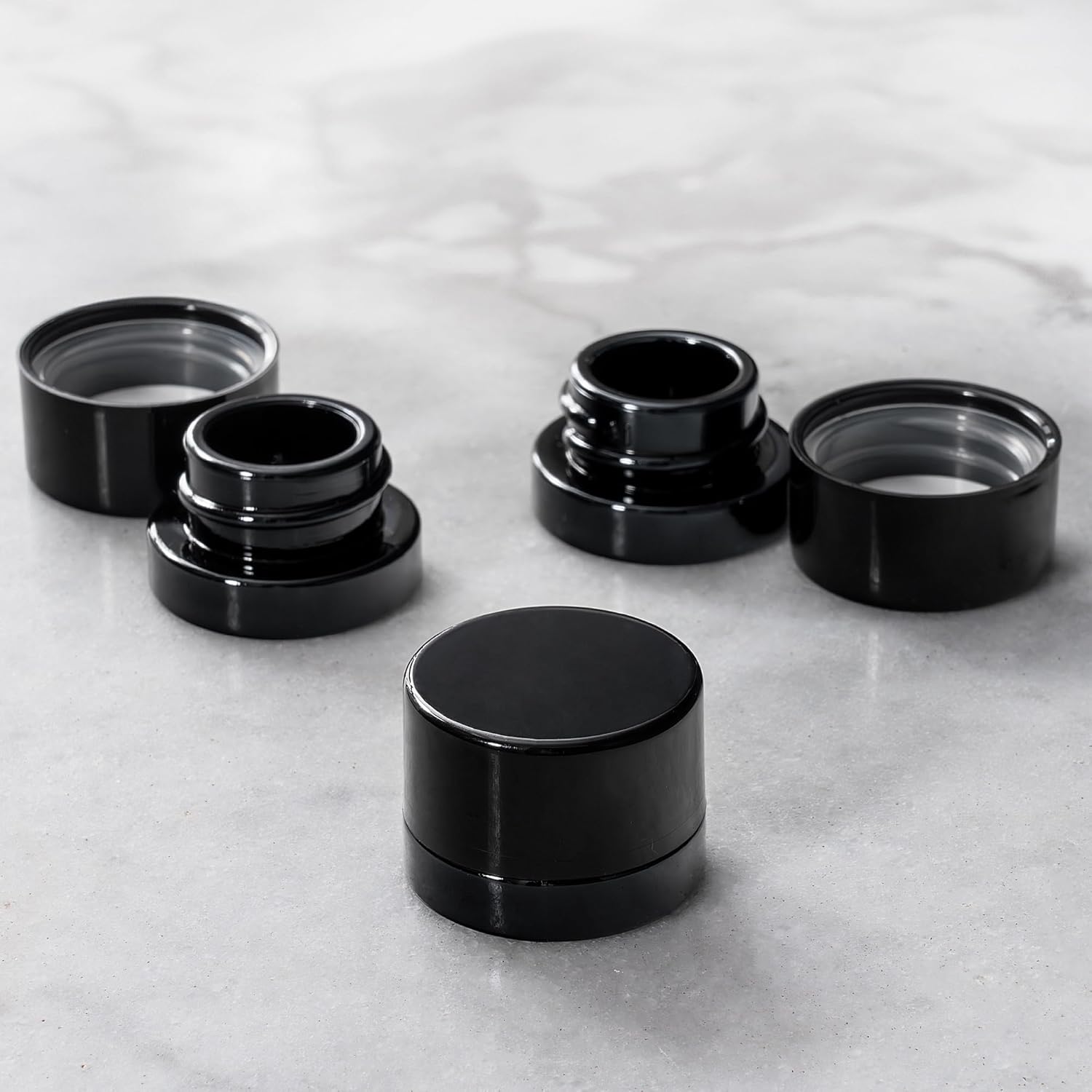 Meal Prep Glass Containers With Lids - Bocaux en verre noir épais de