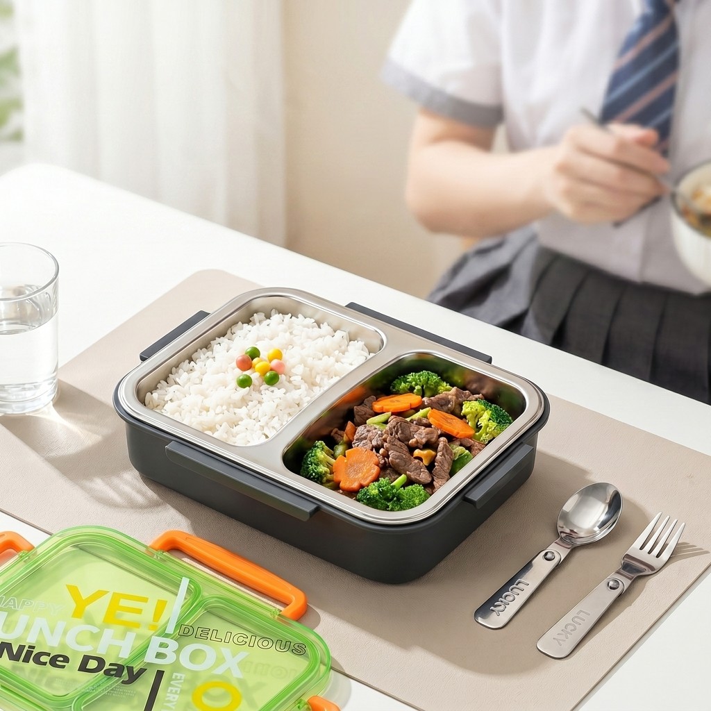 Meal Preparation - Boîte à lunch bento en acier