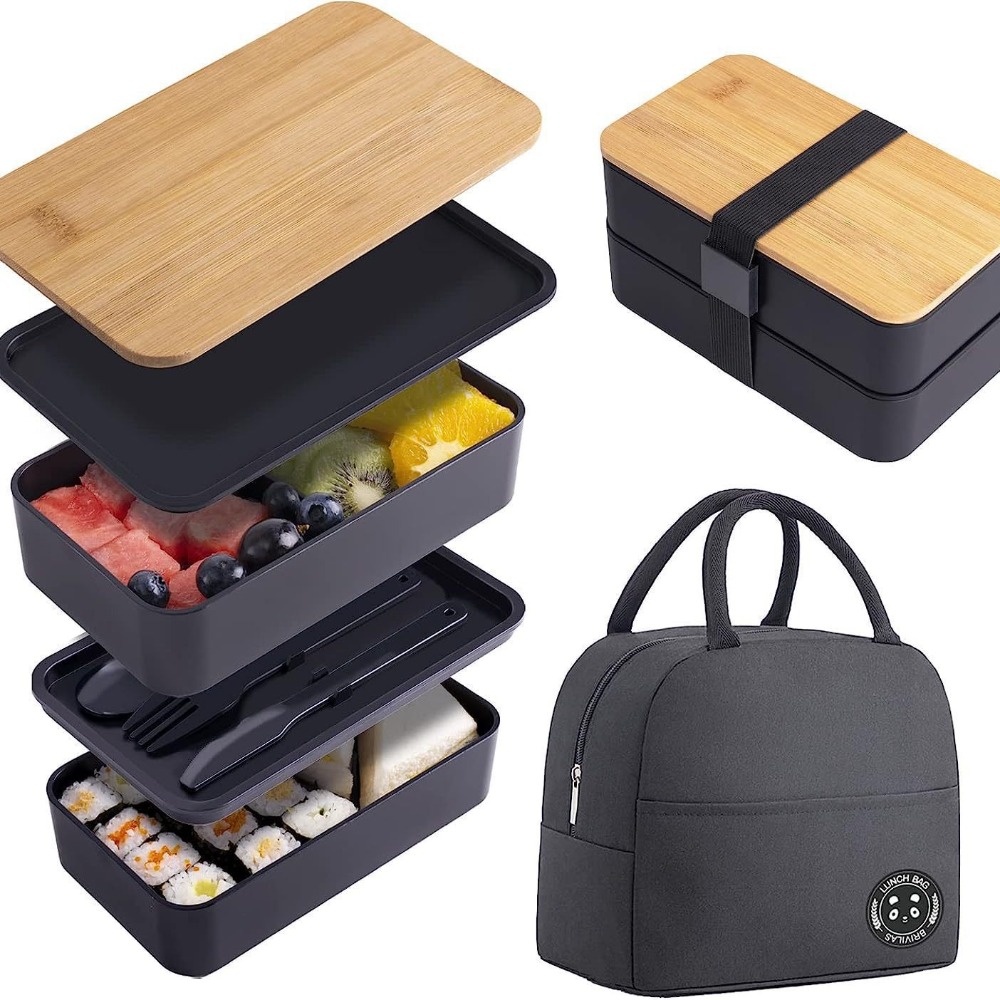 Meal Prep Tupperware - Boîte à Déjeuner Synchronisée avec Couvercle