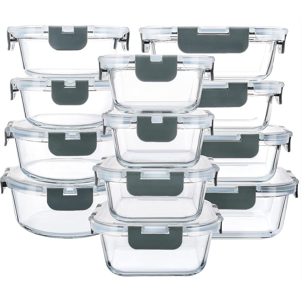 24 récipients de conservation  - Meal Prep Glass Containers With Lids avis et prix