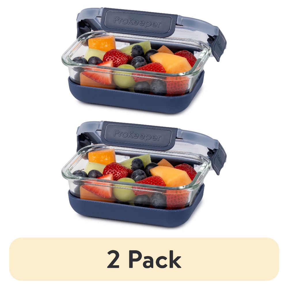 Lot de 2 récipients de conserv - Meal Prep Glass Containers With Lids avis et prix