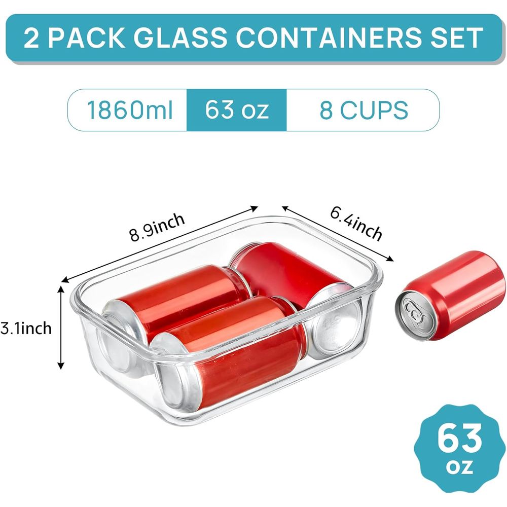 Contenants de stockage en verr - Meal Prep Glass Containers With Lids avis et prix