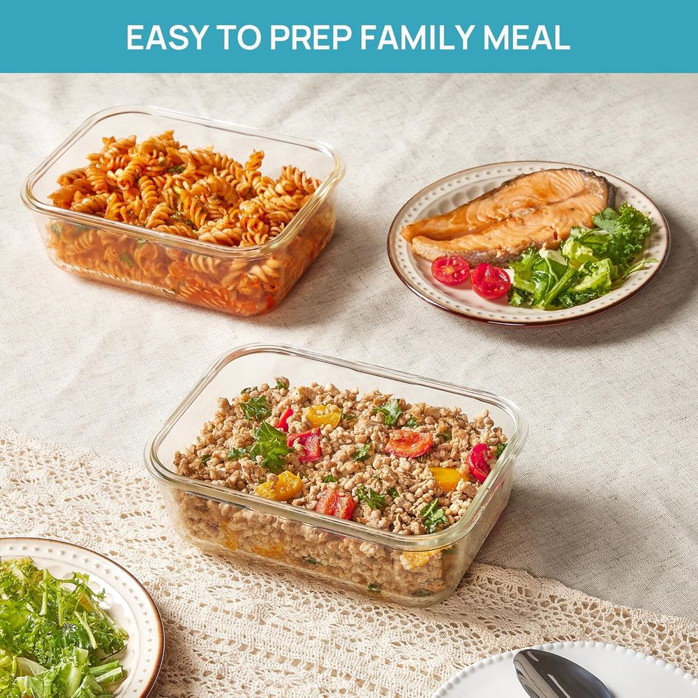 Contenants de stockage en verr - Meal Prep Glass Containers With Lids avis et prix