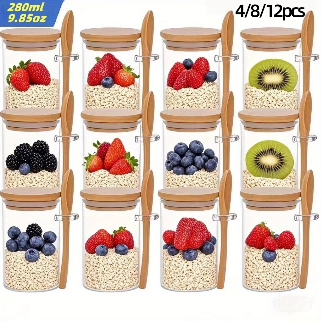 4/8/12 pièces, gobelets à peti - Meal Prep Glass Containers With Lids avis et prix