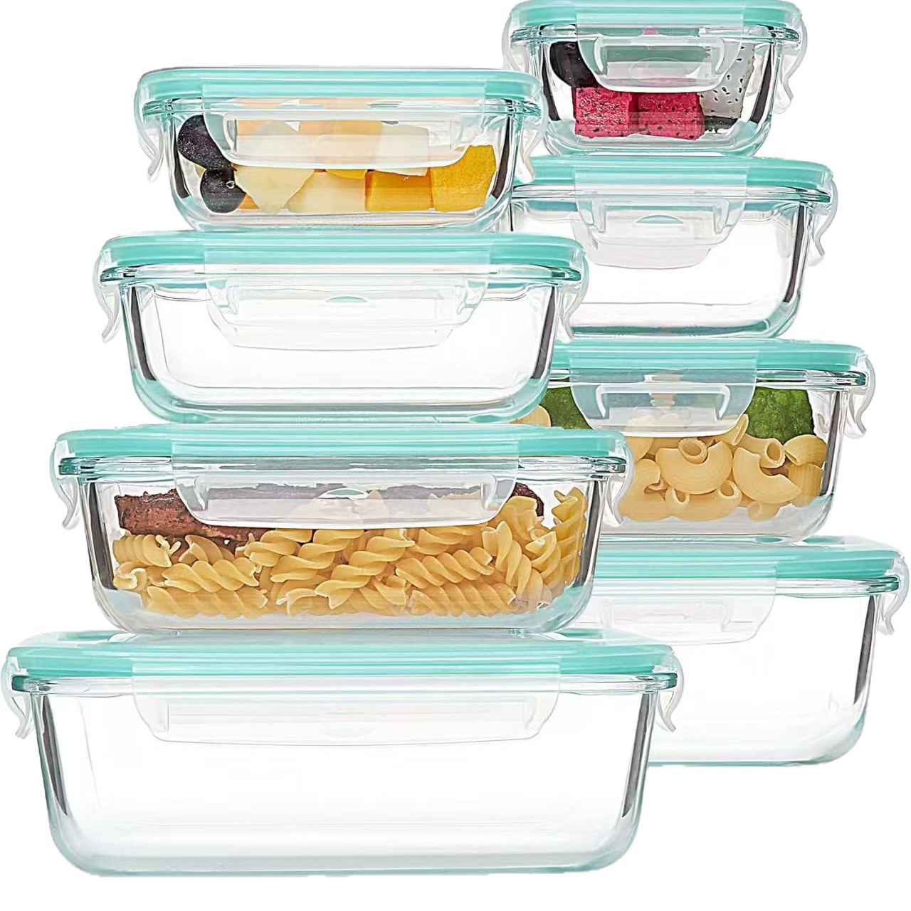 Ensemble de 8 boîtes à lunch e - Meal Prep Glass Containers With Lids avis et prix