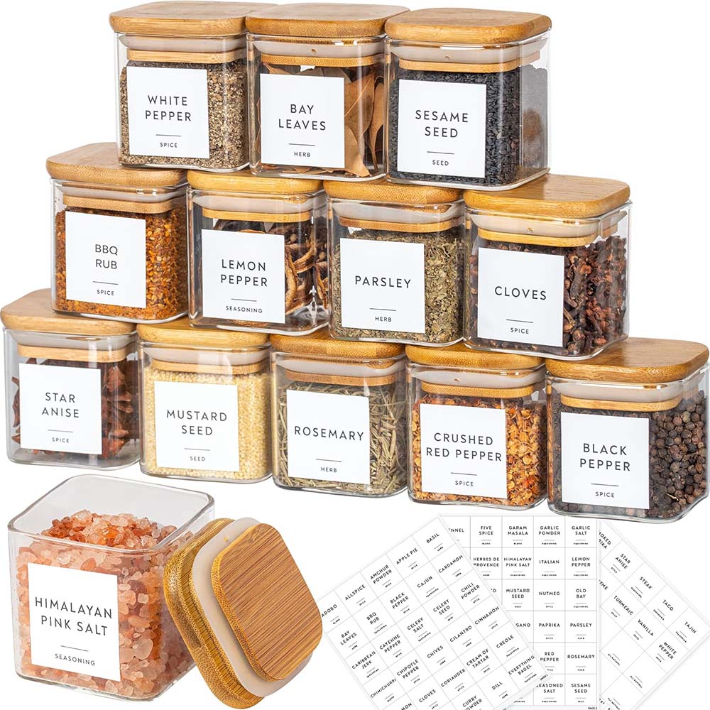 Bocaux à Épices Carrés en Verr - Meal Prep Glass Containers With Lids avis et prix
