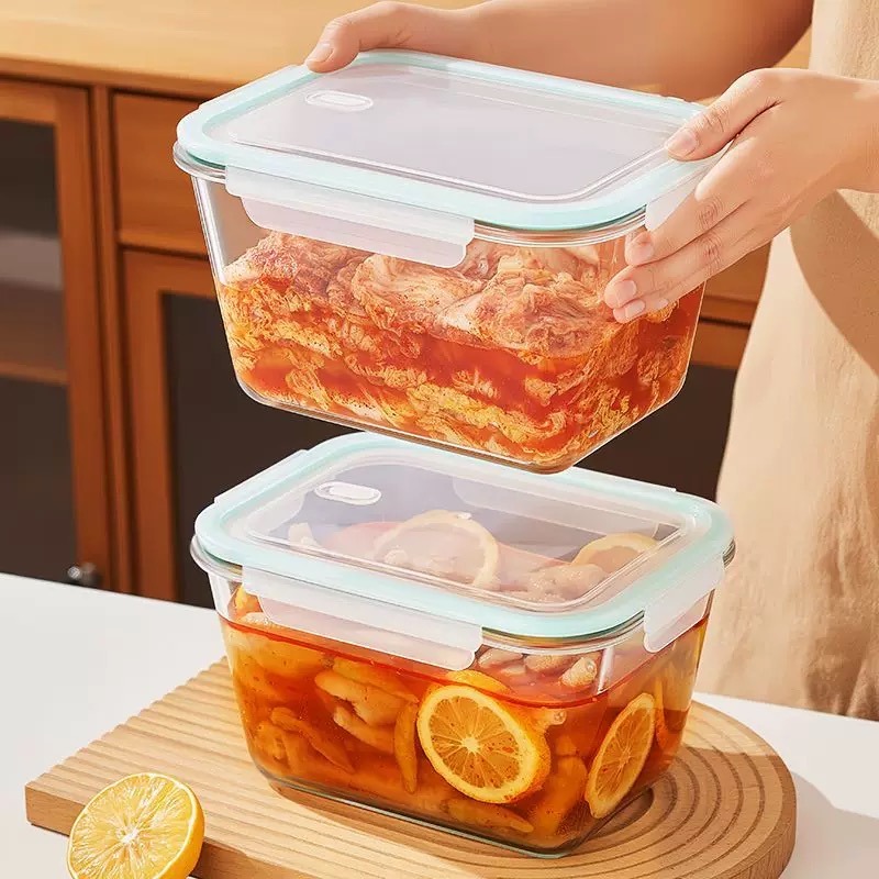 Grand récipient alimentaire en - Meal Prep Glass Containers With Lids avis et prix