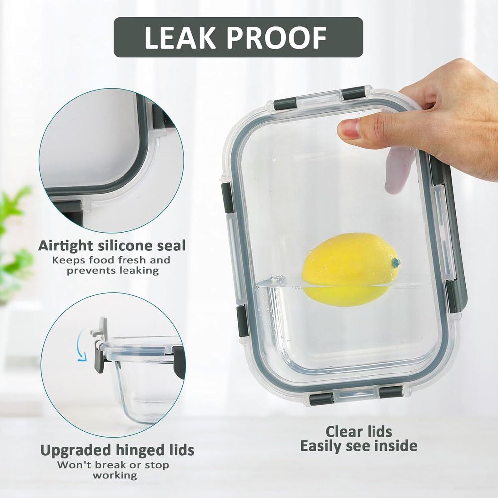 Lot de 8, contenants en verre  - Meal Prep Glass Containers With Lids avis et prix