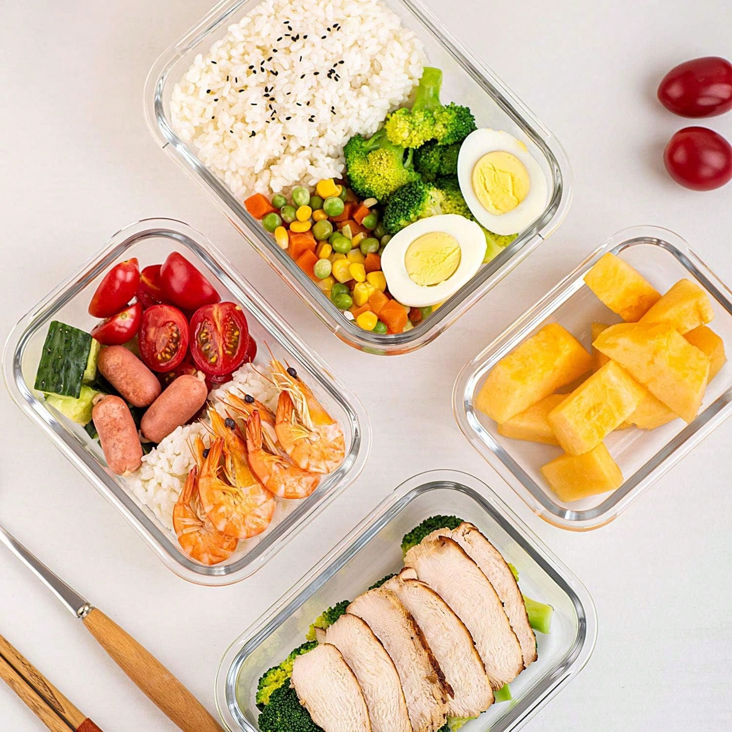 Lot de 10 récipients en verre  - Meal Prep Glass Containers With Lids avis et prix