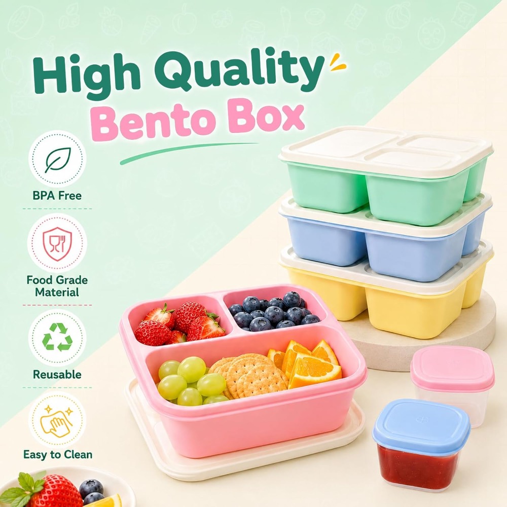 Boîte à bento à 3 compartiment - Meal Prep Healthy Lunch avis et prix