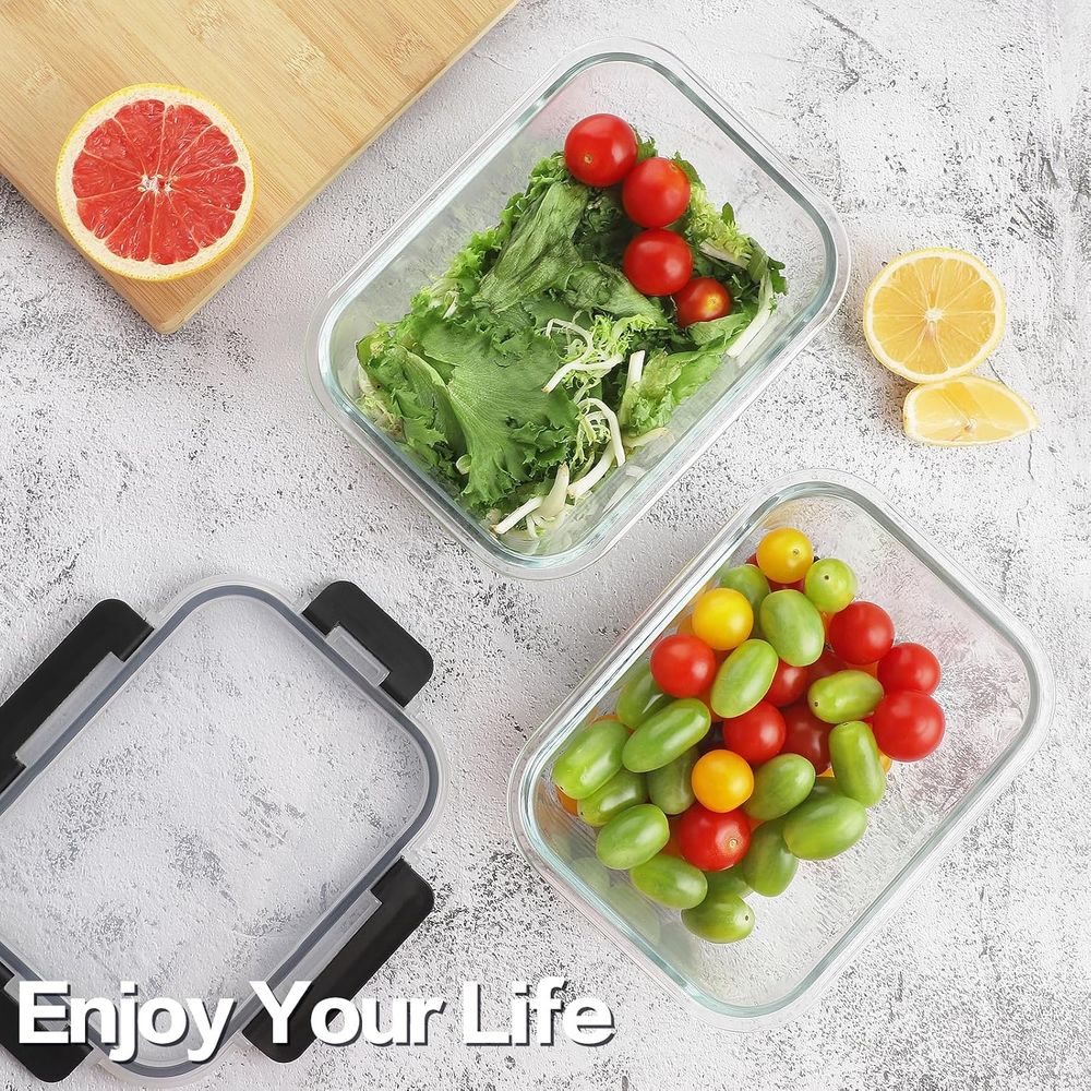Ensemble de 4 récipients de co - Meal Prep Glass Containers With Lids avis et prix