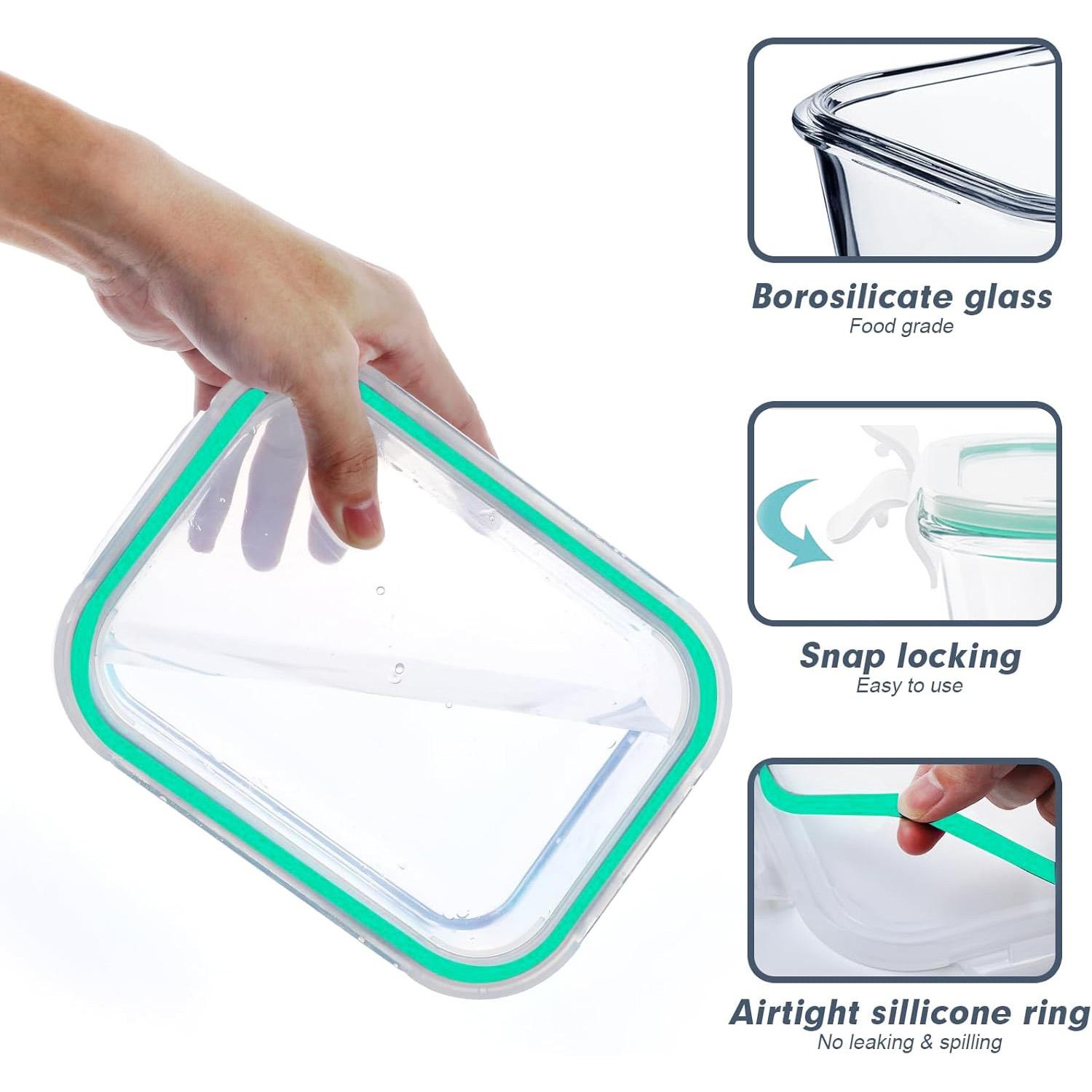 8 récipients de conservation a - Meal Prep Glass Containers With Lids avis et prix