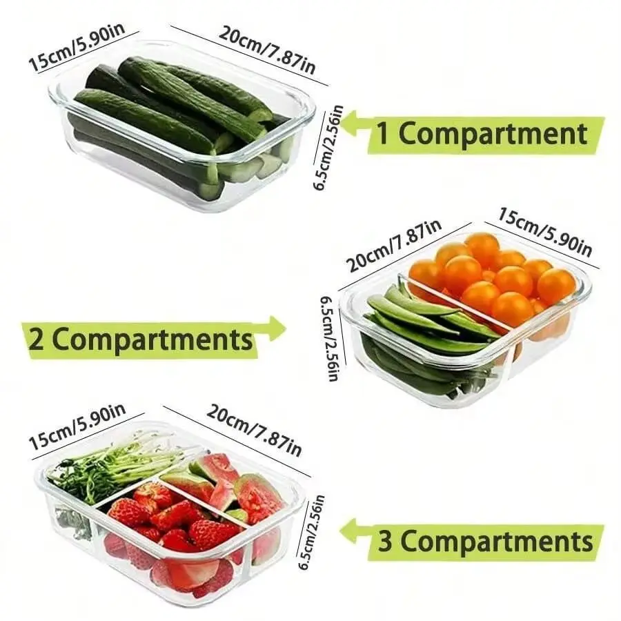 Conteneur de stockage alimenta - Meal Prep Glass Containers With Lids avis et prix